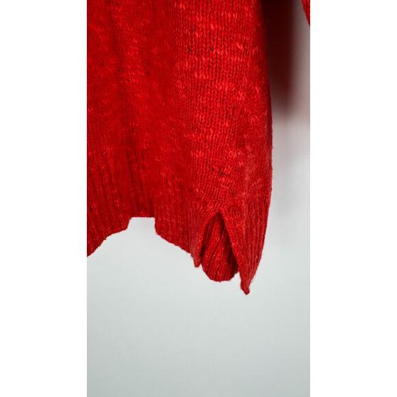 J Jill Womens Cabin Tweed Knit Sweater Turtleneck Chili Multi Red Large NWT - Picture 9 of 15